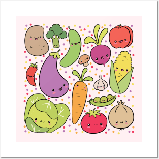 Vegetables party Posters and Art